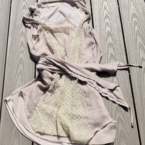 Anthropologie "A'reve" Lace taupe & cream Dress